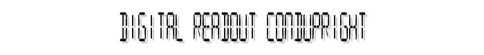 Digital Readout CondUpright font